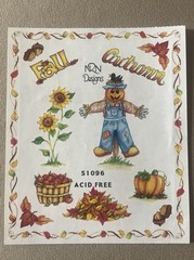 Sheet Of Fall/Autumn Themed Acid-Free Stickers~Includes 15 Stickers~5” X 6”, New