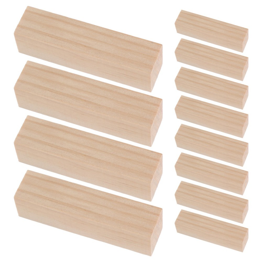 20 Pcs Unfinished Square Wood Blocks for Whittling Kids DIY Carving