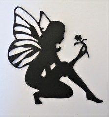 Fairies #3 Fairy Intricate Paper Die Cut Embellishments scrapbooking 9 pc Black