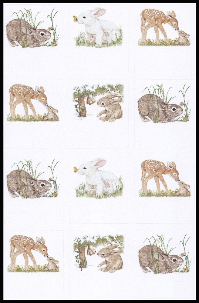 Stickers – Butterfly Deer Rabbit Squirrel – Any Occasion CL005