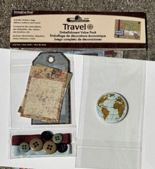 Imagine That Value Pack Travel Theme 4 Pages Stickers Tags Ribbons Buttons