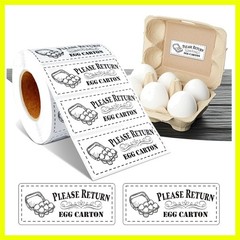 800Pcs Please Return Egg cartons Stickers,1.2”×2.75”Rectangular Farm Fresh Eg…