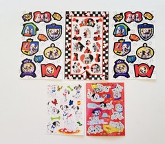 Vtg Sandylion Stickers LOT Disney’s 101 Dalmatians dogs puppies fuzzy prism
