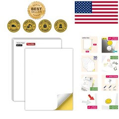 High-Quality 30 Sheet Printable White Sticker Paper for Inkjet/Laser Printing