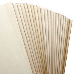 Rectangle Unfinished Wood Pieces 6 x 12 Inch, 25 Pcs Blank Basswood Sheets 1/…