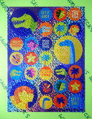Dinosaurs Sticker Sheet Prismatic