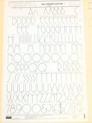 Letraset Premier Lightline Upper & Lower Case 120pt- 6 Sheets LG 101 LG 102