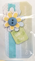 Newborn Baby Dimensional Chipboard Stickers Girl & Boy Pastel Crafts Lot of 2