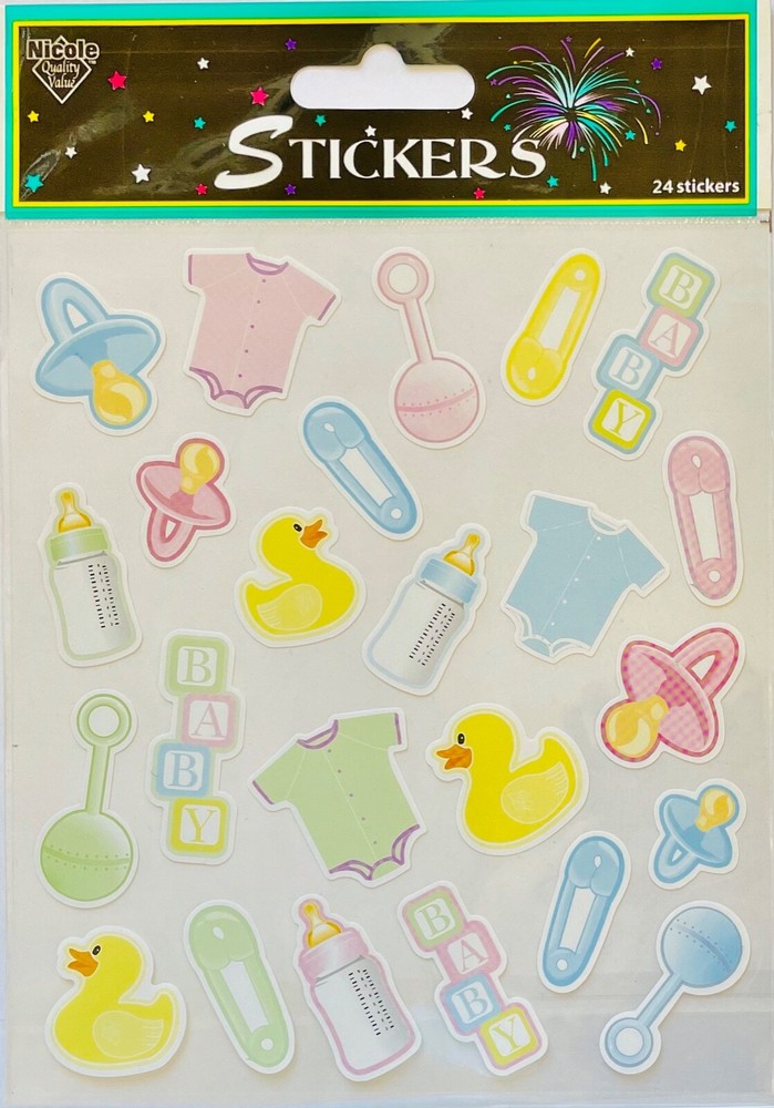 New Baby Icon Stickers Planner Scrapbook DIY Crafts Baby Book Shower Journals
