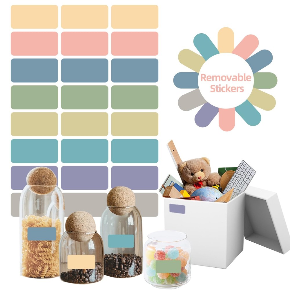 Removable Freezer Labels, 1×2 Inch Color Coding Removable Label for Food Cont…