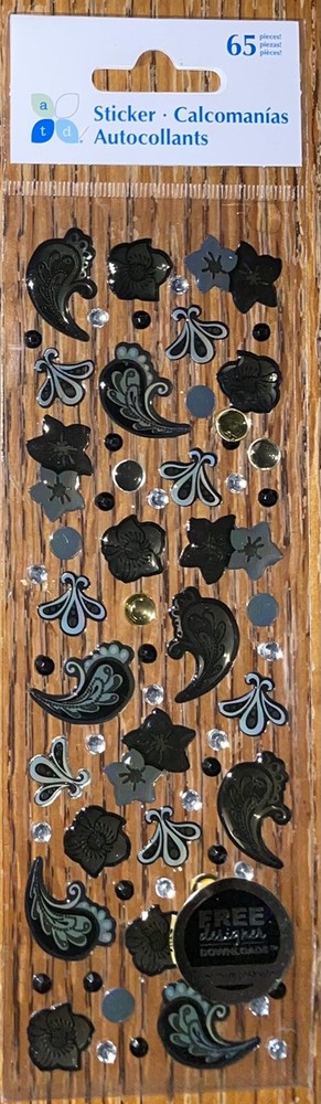 Momenta ADT BLT Paisley B&B Dots Flowers Shape Craft Epoxy Scrapbook Stickers