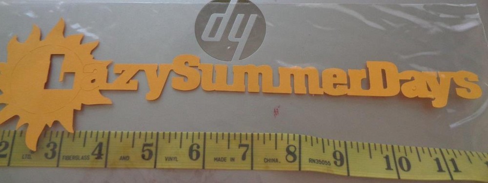 Die Cut LAZY SUMMER DAYS Scrapbooking Cards Crafts