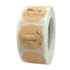 🎄 500 Christmas Holiday Stickers Roll 1″ Festive Labels for small business 🎁