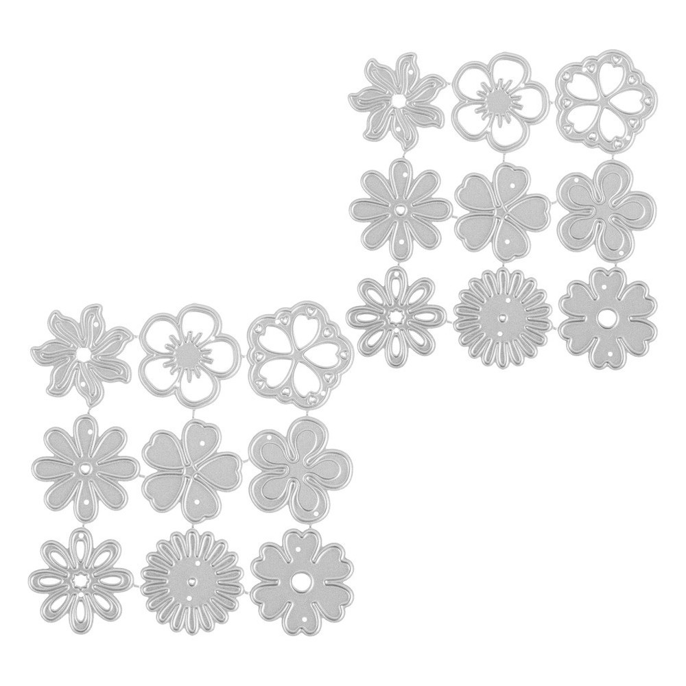 2 Pcs Metal Cutting Dies for Scrapbooking Embossing Template Cards