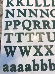Creative Memories Evergreen Classy ABC/123 Stickers. 1 Set. 1st~ New!