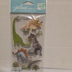 Dinosaur Scrapbook Crafts Sticker Lot -Jolee’s Boutique Paper House- Lot of 4