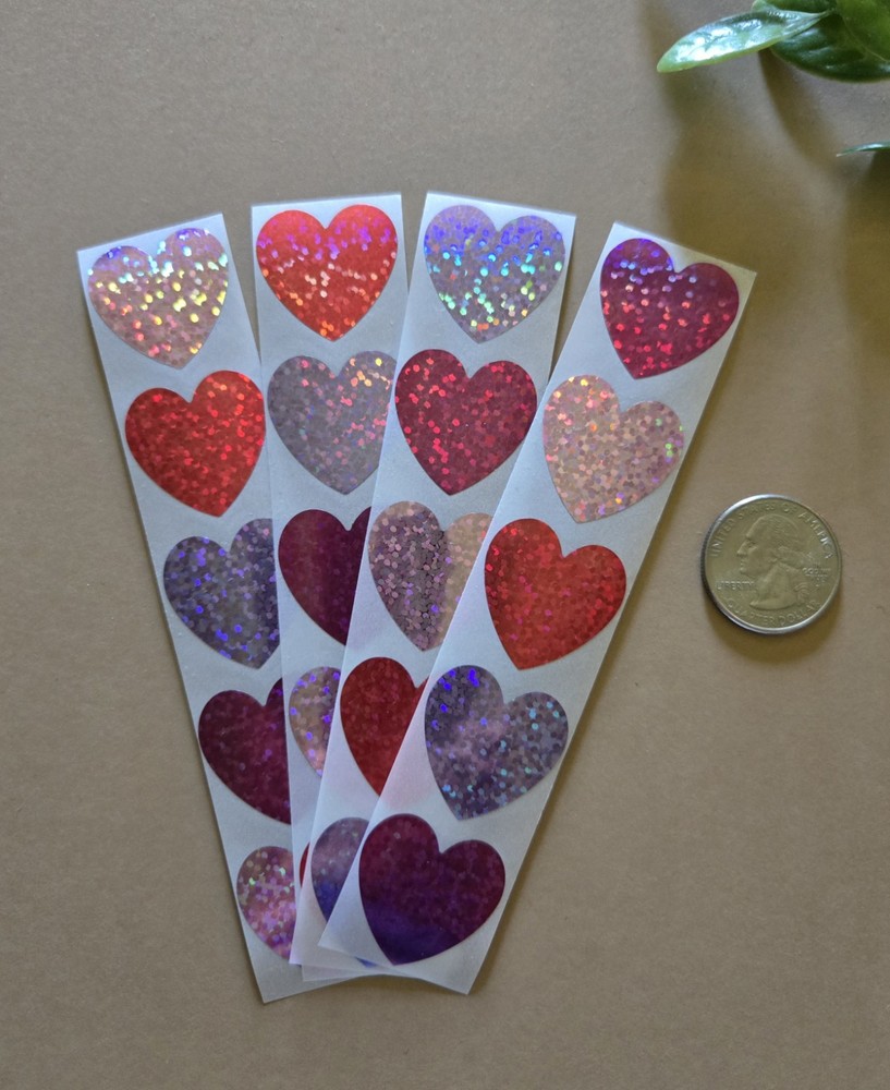 20 Beautiful Heart Stickers/Valentines Heart Stickers/Heart Shaped Stickers/Love