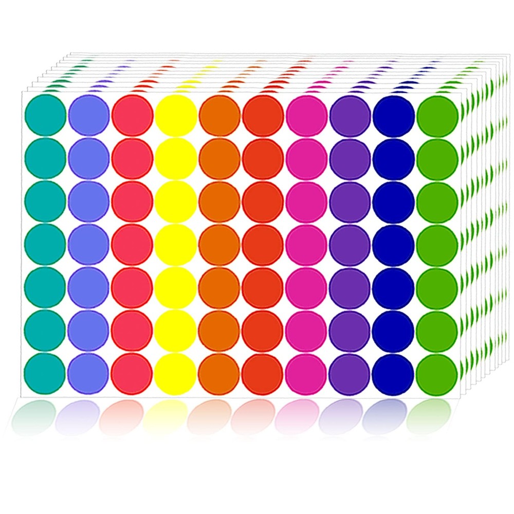 2800 Pcs Color Coding Labels Circle Dot Stickers for Office Classroom Students