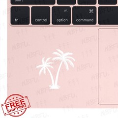 NBFU 5.6″ Palm Tree Tropical White Stickers Set of 2