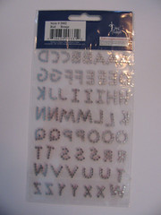 Mark Richards ALPHABET CRYSTAL STICKERS Red 1 Sheet NOS
