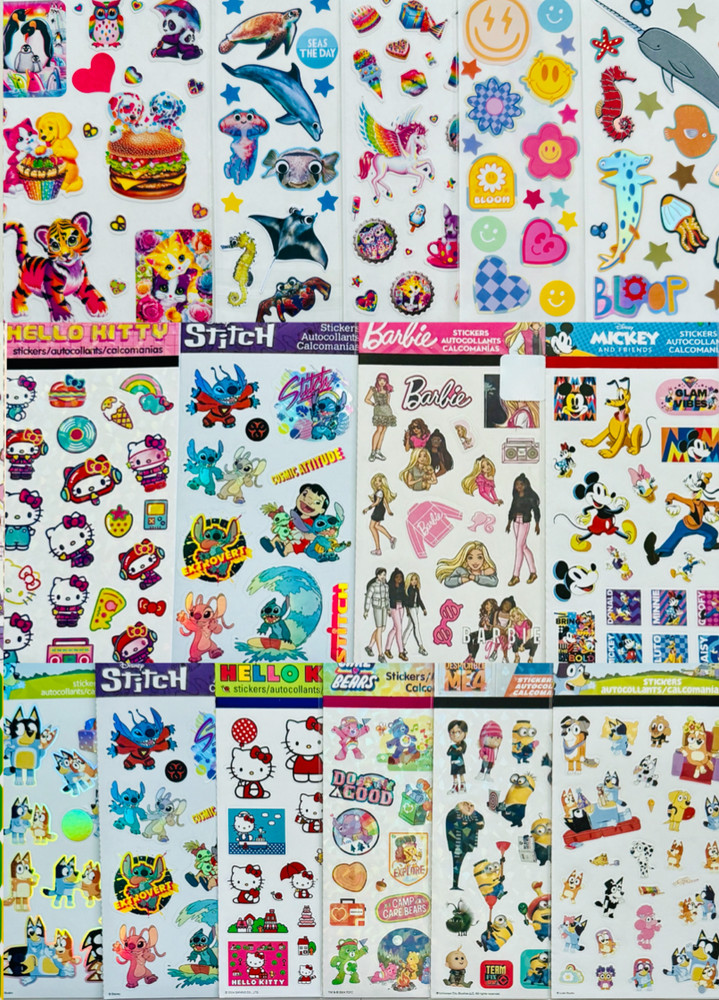 400+ STICKER BULK MXD Hello Kitty Care Bears ADOPT ME Minions Trolls My lil PONY