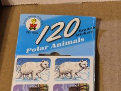 120 Polar Animal Stickers Cd-1520 Carson Dellosa Arctic Wildlife Zoo Animals