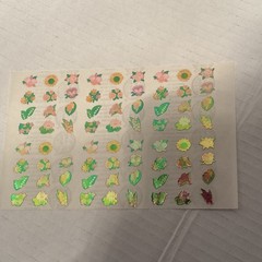 Vintage Sandylion Stickers Mother Of Pearl Mini Micro Flowers New 2 Pack rare