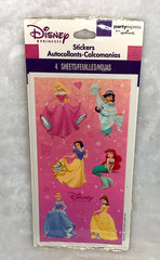 New Sealed Hallmark Party Disney Princess Belle Ariel Aurora Jasmine Stickers