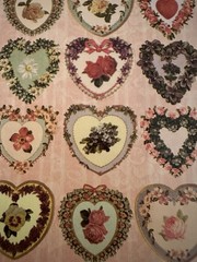 Vintage Punch Studio Gifted Line John Grossman Victorian Heart Stickers 2 Sheets