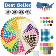 Easy Adhesive 3/4″ Color Dot Stickers – 3920pcs for Effective Labeling & Coding
