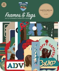 1 Pack Carta Bella Paper OUTDOOR ADVENTURES Frames & Tags Die-Cut Ephemera