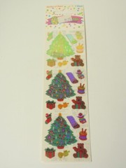 Vintage 1990 Sandylion Mother of Pearl Holiday Christmas Tree Stickers *SEALED*