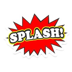 Splash Vinyl Sticker Cartoon Bubble Waterproof Die Cut Laptop Water Bottle Decal