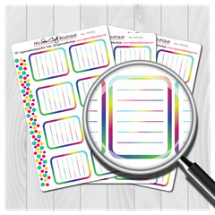 Full Box Planner Stickers for Diary Calendars, Journals and Scrapbooking
