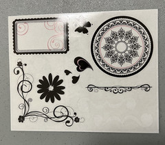 Creative Memories Assorted Black & White Stickers & Brown & Tan. (F55410)