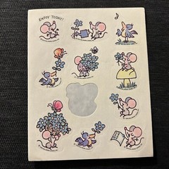 Vintage 1979 Hallmark Stickers Mice Mouse Bird 3 Loose Sheets Incomplete