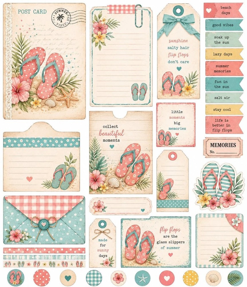 Cute Themed Embellishments Junk Journal Scrapbook USA PICK A Set