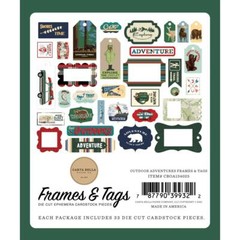 Crafts CB Frames Tags Outdoor Adventure Moose Deer Bears Smores Ranger Rivers