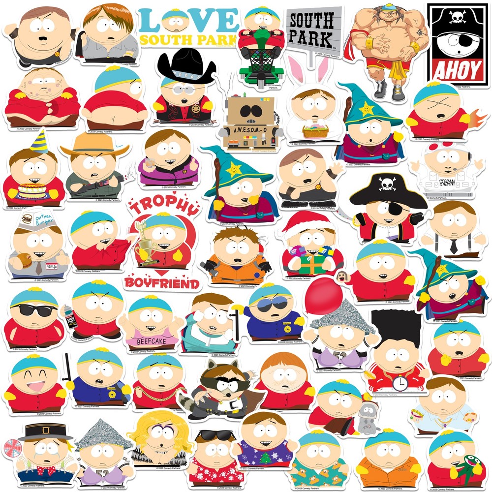 SOUTH PARK CARTMAN DIE CUT VINYL 50 CT STICKER PACK
