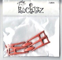 Junkitz BUCKLEZ- TANGERINE (2PC) scrapbook ALBUM CARD JOURNAL MIXED MEDIA