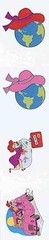 Red Hat & Pink Hat Traveling Stickers / 2 Sheets of either style / Scrapbook