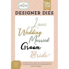 Echo Park Designer Dies WEDDING WORDS Steel Dies Scrapbooking