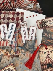 Circus Junk Journal Kit Ephemera Pack Vintage Carnival Scrapbook 101 Pieces