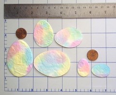 45 Eggs Easter egg Pastel Batik Handmade Mulberry Paper cards basket scrapbook