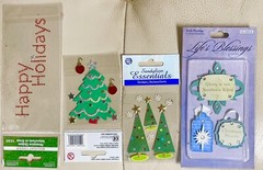 Lot Of Christmas Holiday Stickers & Embellishments Some 3D~ 7pks~Jolee’s & More