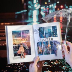 10X Rainy Day Background PET Stickers Journal Card Scrapbook Decorative Collage