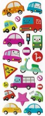 3D puffy Stickers 🚗🚌🚐🚚 CAR CARS PROMOTION 1+1 TRUCK Race Police Taxi Bus