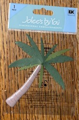 Jolees Tropical Palm Tree Coconuts Beach Ocean Vacation Sea 3D Scrapbook Sticker