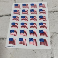 US Flag Stickers Red White Blue Ribbons Scrapbooking Patriotic 4th Of July Lot