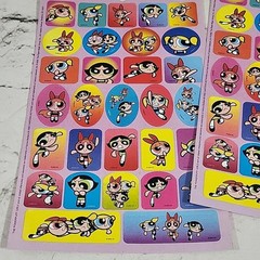 Vintage Y2K Power Puff Girls Stickers Lot 2 Sheets Cartoon Network 2000
